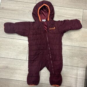 Maroon Baby Snowsuit